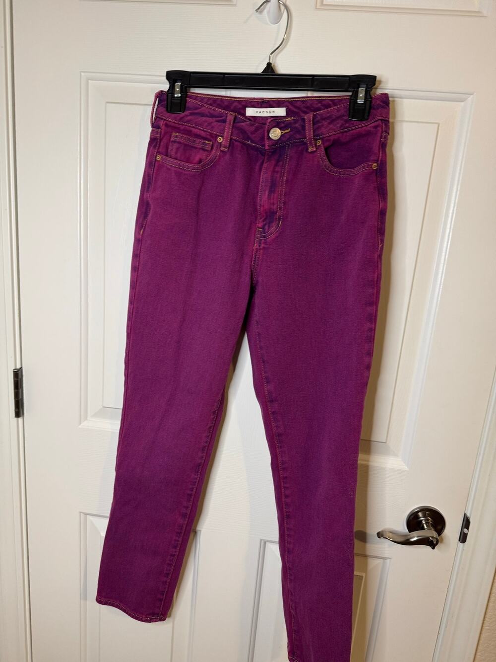 Pacsun Women's High Rise Mom Jeans Magenta Purple Violet Size 24